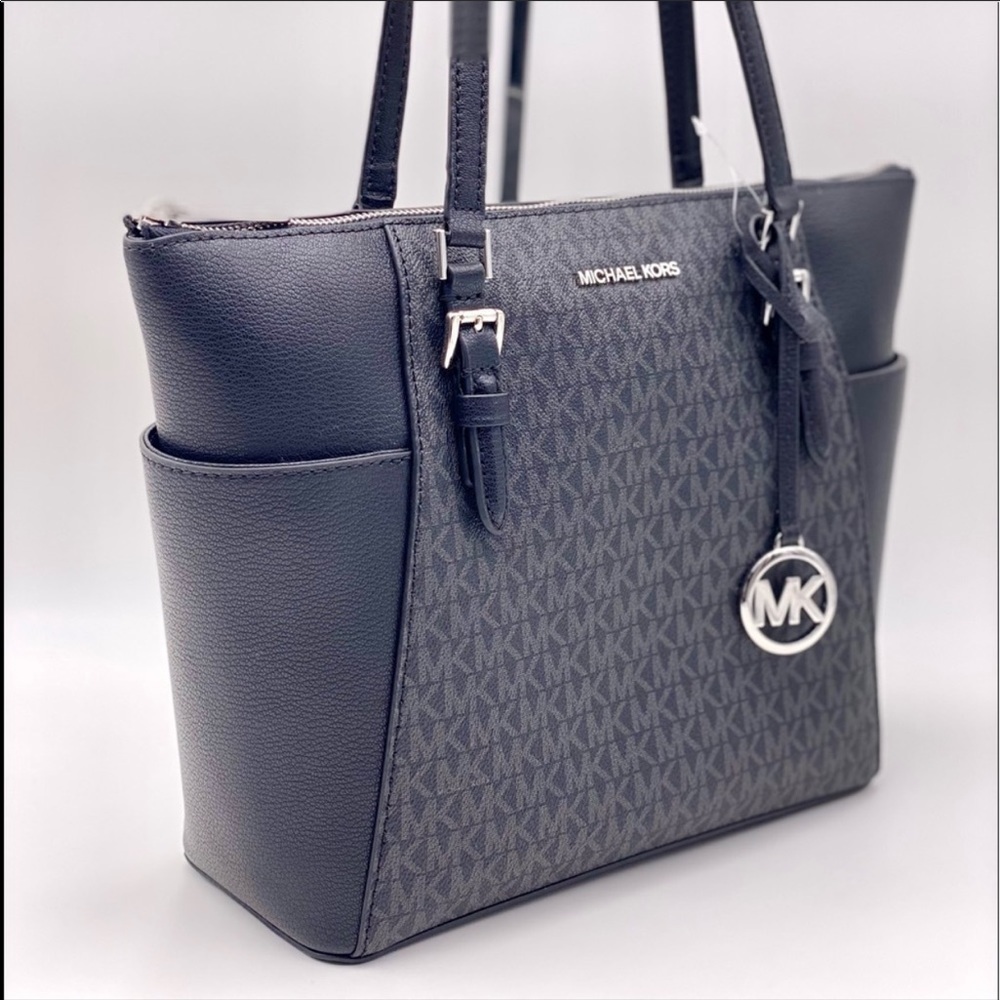 Michael Kors Charlotte LG TZ Tote Black - Picture 7 of 11